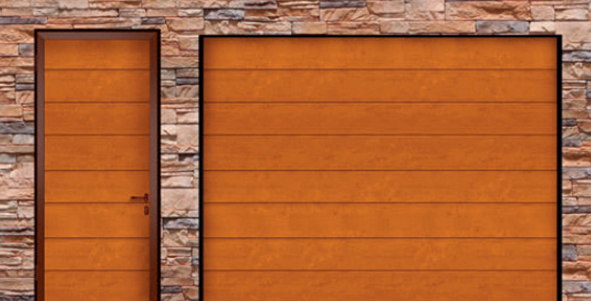 Гаражные ворота со встроенной калиткой